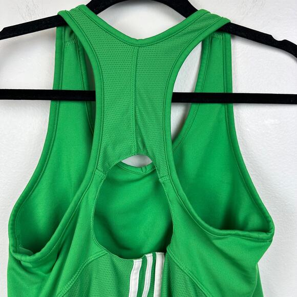 Adidas Womens Racerback Striped Seamless Built-In Bra Gym Green Tank Top Small - Picture 5 of 11